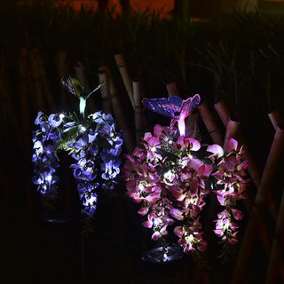 Solar-Powered Butterfly Flower Light