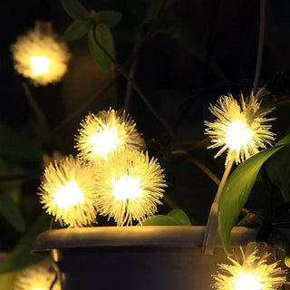 Solar-Powered Warm-White Dandelion Lights