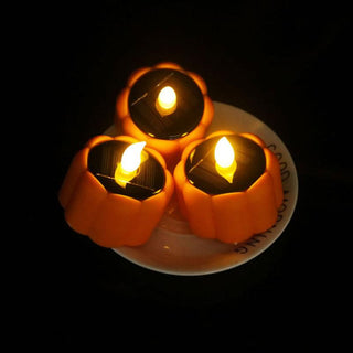 Solar Pumpkin Candles Lights, 6PCS