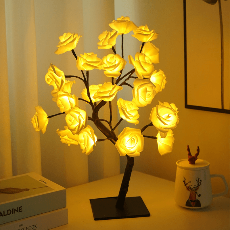 Tabletop Rose Flower Tree Light