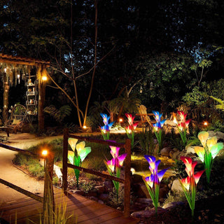 Multi-Color LED Solar Arum-lily Garden Lights